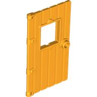 Lego Door 1 x 4 x 6 with Window, Wood Structure, Loose Window Hold / Bright Light Orange