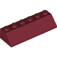 Brick Sloped 45° 2 x 6 / Dark Red