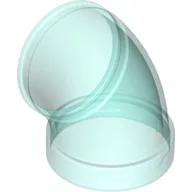 Tube, Slide Curved 45deg / Trans-Light Blue
