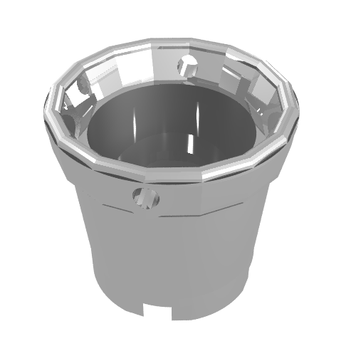 Lego Bucket with Handle Holes and 5 Bottom Holes - Center Bottom Stud Holder