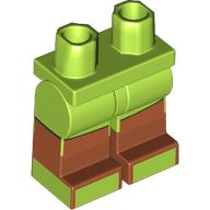 Lego Hips with Lime Legs and Dark Orange Boots Pattern with Lime Shoes print / Lime