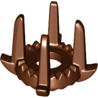 Lego Crown with 4 Tall Spikes / Reddish Brown