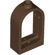 Window 1 x 2 x 2 2/3 with Rounded Top / Brown