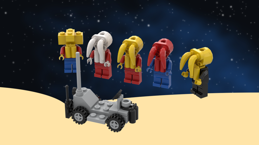 Lego Classic Space Reimagined: Brick Head Aliens and Buggy (LEGO Ideas 6000)