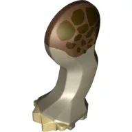 Animal Body Part, Dinosaur, Triceratops Leg, Left, Front, with Pin, Tan Nails and Reddish Brown and Dark Brown Print / Dark Tan