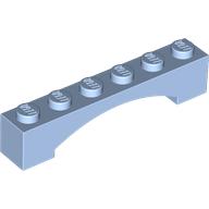 Lego Brick Arch 1 x 6 Raised Arch / Bright Light Blue