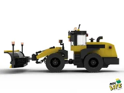 Case loader with snow plow