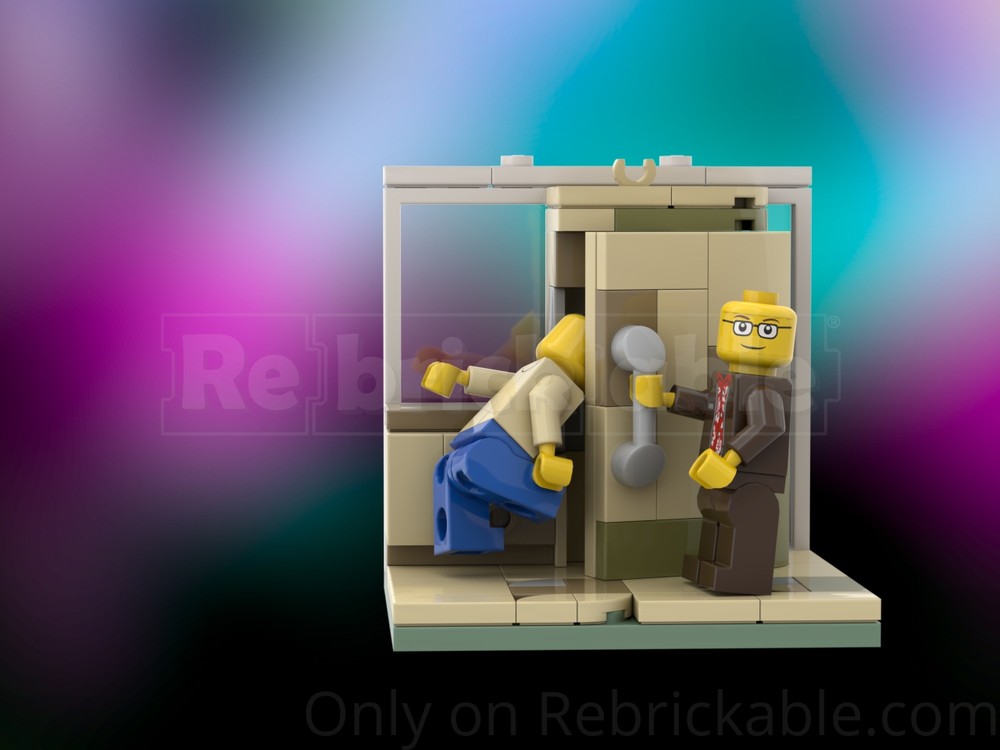 Lego Bottom - Eddie Slams Richie's Head In The Fridge Door
