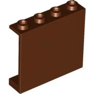 Panel 1 x 4 x 3 [Hollow Studs] / Reddish Brown
