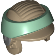 Lego Helmet Rebel Commando with Sand Green Band Print / Dark Tan