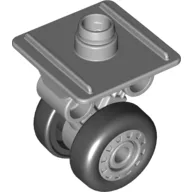 Duplo Airplane Landing Gear with Two Wheels Type 2 / Light Bluish Gray