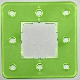 Clikits Frame, Square 3 x 3 with 8 Holes / Trans-Light Bright Green