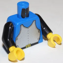 Torso, Armor, Breastplate Print, Black Arms, Yellow Hands / Blue