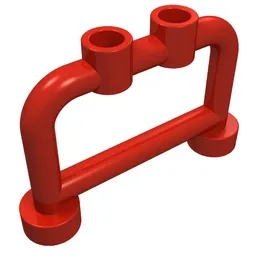 Bar 1 x 4 x 2 with Studs / Red