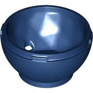 Pod, Round, Faceted 4 x 4 x 1 2/3 (Dragon Egg Bottom) / Dark Blue