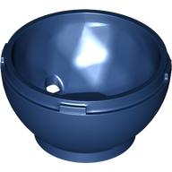 Lego Pod, Round, Faceted 4 x 4 x 1 2/3 (Dragon Egg Bottom) / Dark Blue