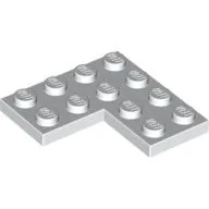 Plate 4 x 4 Corner / White