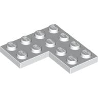 Lego Plate 4 x 4 Corner / White