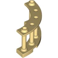 Lego Fence Spindled 4 x 4 x 2 Quarter Round with 2 Studs / Light Yellow