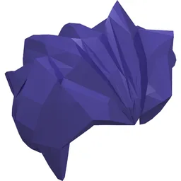 Hair Angular Swept Back / Dark Purple