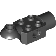 Lego Technic Brick Special 2 x 2 with Pin Hole, Rotation Joint Ball Half [Horizontal Top], Rotation Joint Socket / Black