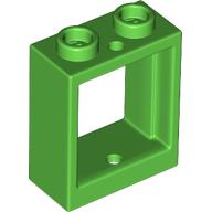Lego Window 1 x 2 x 2 Flat Front / Bright Green