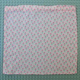 Scala, Curtain, Shower with Red Dots Print / Light Salmon