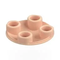 Plate Round 2 x 2 with Rounded Bottom [Boat Stud] / Light Nougat