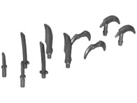 Lego Minifigure, Weapon Pack Hooks, Knives, and Swords, 10 in Bag (Multipack)
