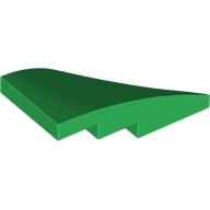 Lego Brick Wedged, Curved 4 x 2 with Stud Notch Left / Green
