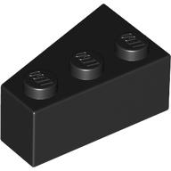 Lego Brick Wedged, Angled 3 x 2 Right / Black