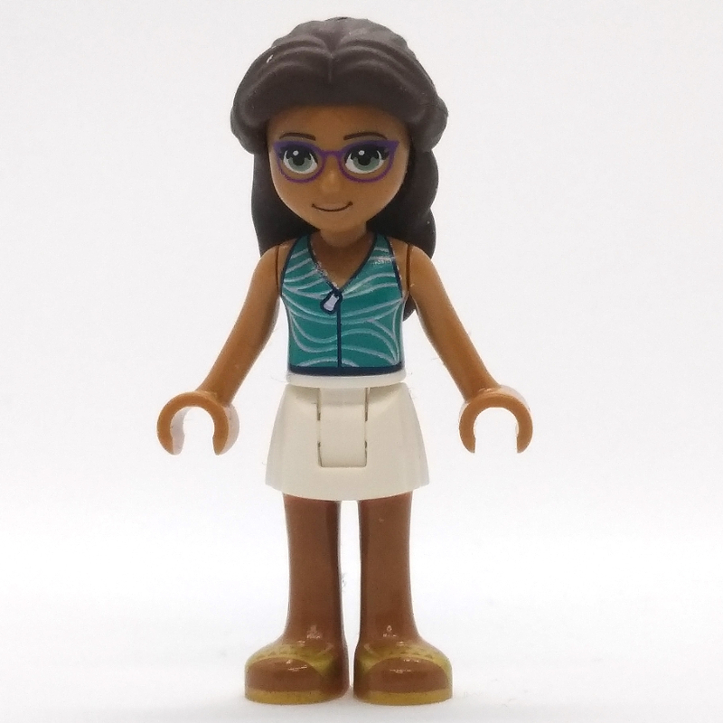Lego Layla - Dark Turquoise Top, White Skirt