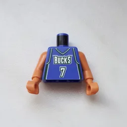 Torso Basketball Jersey, Milwaukee Bucks '7' Print, Long One Piece Arms Nougat (NBA) / Violet