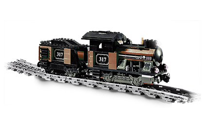 Lego Small Train Engine with Tender Brown