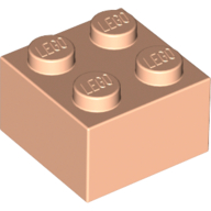 Lego Brick 2 x 2 / Light Nougat