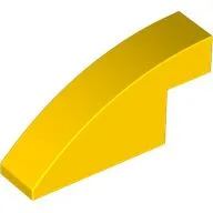 Brick Curved 1 x 4 x 1 2/3 No Studs / Yellow