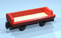 4-Wheel Flatbed Wagon (red)