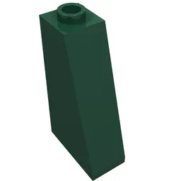 Brick Sloped 75° 2 x 1 x 3 with Hollow Stud / Dark Green