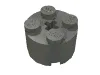 Brick Round 2 x 2 with Axle Hole / Dark Bluish Gray