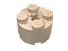 Brick Round 2 x 2 with Axle Hole / Light Nougat