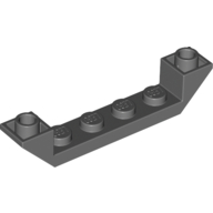 Lego Brick Sloped Inverted 45° 6 x 1 Double with 1 x 4 Recessed / Dark Bluish Gray