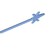 Lego Weapon Pike / Spear [4 Side Blades] / Medium Blue