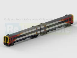 4-Wide Class 158 2 Carriage DMU Train In South West Trains Livery