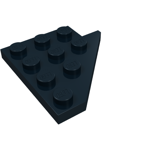 Lego Wedge Plate 4 x 4 Wing Left / Black