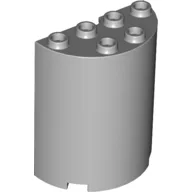 Cylinder Half 2 x 4 x 4 / Light Bluish Gray