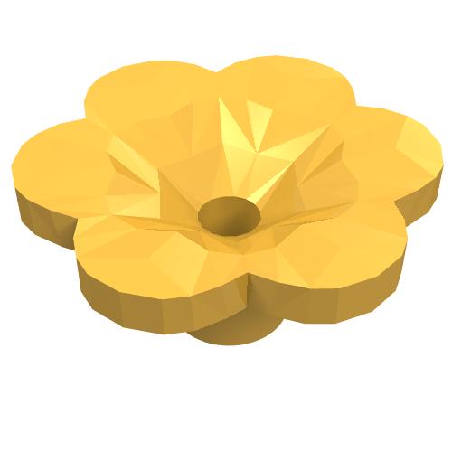 Lego Plant, Outdoor Accessory Kit, Flower with 6 Rounded Petals and Pin
