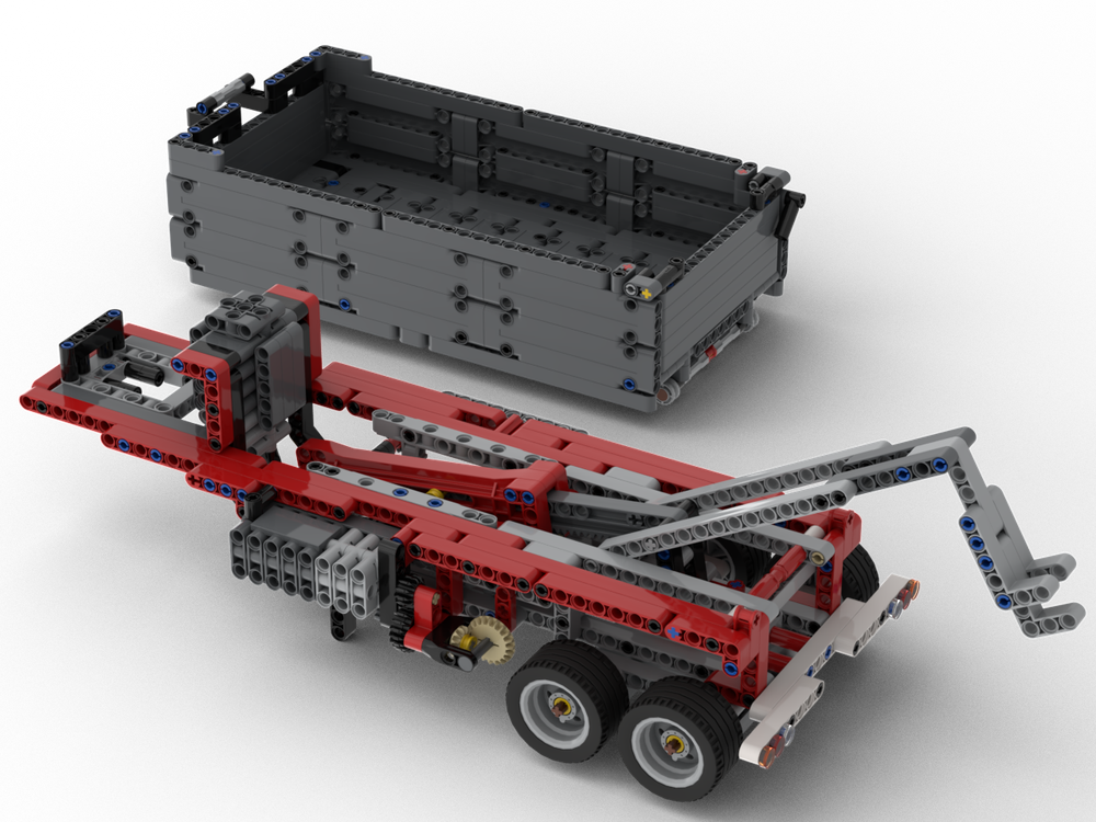 Lego Hooklift Semi-Trailer (42098 C-Model) with optional Control Plus / PoweredUp Functions