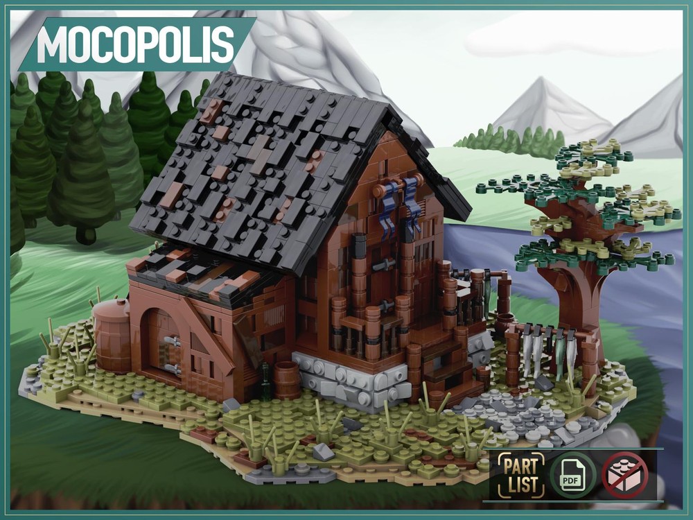 LEGO MOC Medieval Fisherman`s House | PDF instructions (NO PARTS)