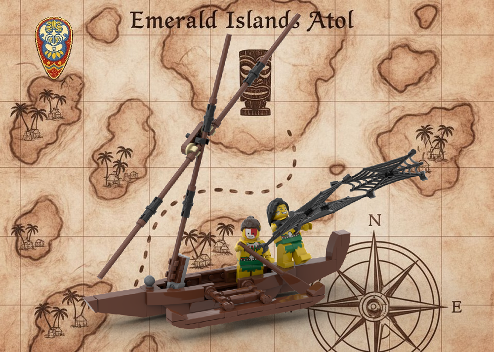 Lego 🆓 FREE NATIVE OUTRIGGER - Sail the Islands! ⛵