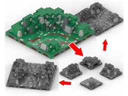 Modular & Brick-Build Canyon Baseplate 6024